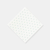 groen wit klein poodots patroonpapier servet (Hoek)