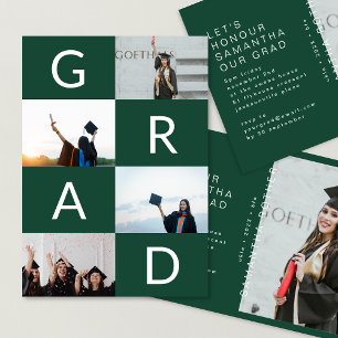 GROEN WIT KLEURBLOKKEN MULTI Photo AFSTUDEERDER Aankondiging