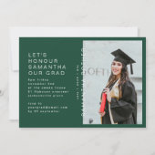 GROEN WIT KLEURBLOKKEN MULTI Photo AFSTUDEERDER Aankondiging (Achterkant)