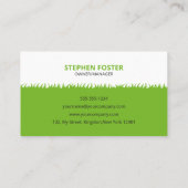 Groen wit Lawn Landscaping Service Lawncare Mow Visitekaartje (Achterkant)