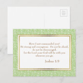 Groen wit leder Christelijk Bijbel Verse Briefkaar Briefkaart (Voorkant / Achterkant)