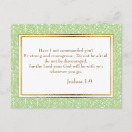 Groen wit leder Christelijk Bijbel Verse Briefkaar Briefkaart