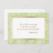 Groen wit leest Christelijk Bijbelverse Briefkaart (Voorkant / Achterkant)