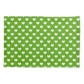 Groen Wit Liefde Hart Patroon Ontwerp Kussensloop (Achterkant)