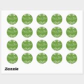 Groen Wit  Liefde Is Zoet Ronde Sticker (Vel)