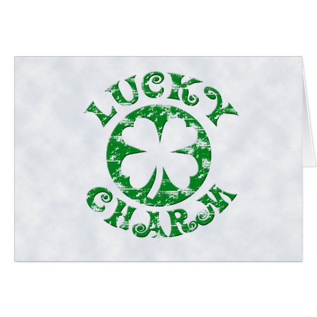 Groen/wit  Lucky Charm (Voorkant Horizontaal)