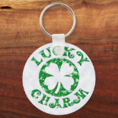 Groen/wit  Lucky Charm Sleutelhanger (Voorkant)
