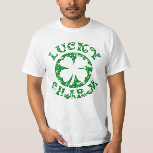 Groen/wit Lucky Charm T-shirt (Voorkant)