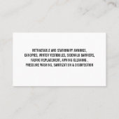 Groen wit luifel diensten schoonmaak professional visitekaartje (Achterkant)