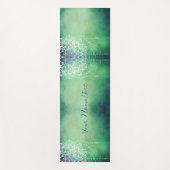 Groen Wit Mandala Patroon Gepersonaliseerd Yogamat (Voorkant)