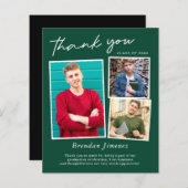 Groen wit manuscript 3 Foto Afstuderen Dank u (Voorkant / Achterkant)