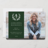 Groen/wit MD Asclepius Afstuderen Foto Aankondiging (Voorkant)