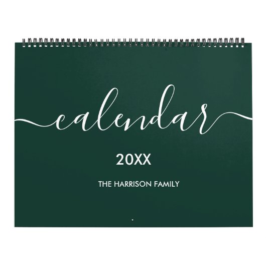 Groen-wit minimalistisch 2024\5 kalender (Hoes)