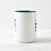 Groen & Wit | Moderne Afstudeercadeau Custom Mok (Center)