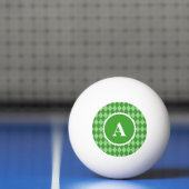 Groen wit monogram patroon pingpongbal (Net)