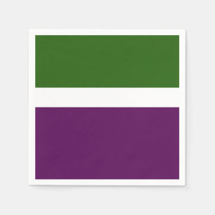 Groen Wit Paarse Plain Color Block Design Servet