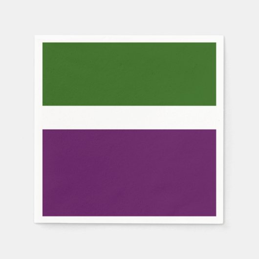 Groen Wit Paarse Plain Color Block Design Servet (Voorkant)