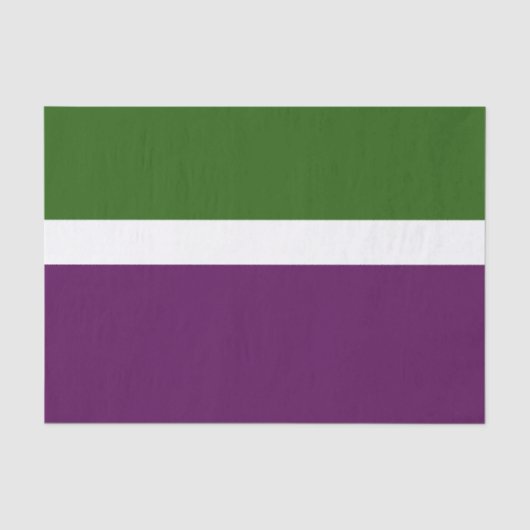 Groen Wit Paarse Plain Color Block Design Tissuepapier (Voorkant)
