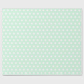 Groen & Wit Pastel Polkadots Elegant Baby shower Cadeaupapier (Vlak)