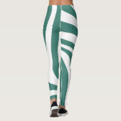 Groen-wit patroon Leggings (Achterkant)