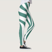 Groen-wit patroon Leggings (Rechts)