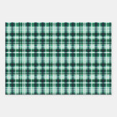 Groen & Wit Plaid Trio Inpakpapier Vel (Voorkant 2)