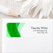 Groen & Wit Plain Elegant Minimalistisch Modern Etiket (Insitu)