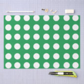 Groen Wit Polka Dot Classic Elegant Tissuepapier (Craft)