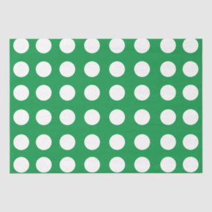 Groen Wit Polka Dot Classic Elegant Tissuepapier