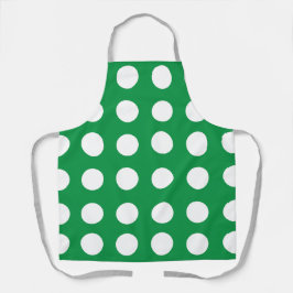 Groen Wit Polka Dot Stijlvol Schattige Schort