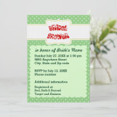 Groen & Wit Polka Dots Hart Tekst Vrijgezellenfees Kaart (Staand voorkant)