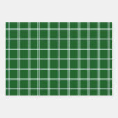 Groen Wit Polka Dots Sterren Plaid Vakantie Inpakpapier Vel (Voorkant 3)