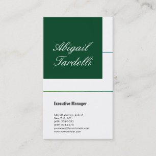 Groen wit professioneel minimalistisch handschrift visitekaartje