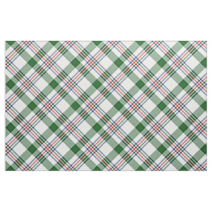 Groen wit rood blauw hut Lumberjack Patroon Stof