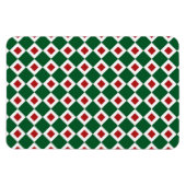 Groen, wit, rood diamantpatroon magneet (Horizontaal)