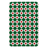 Groen, wit, rood diamantpatroon magneet (Verticaal)
