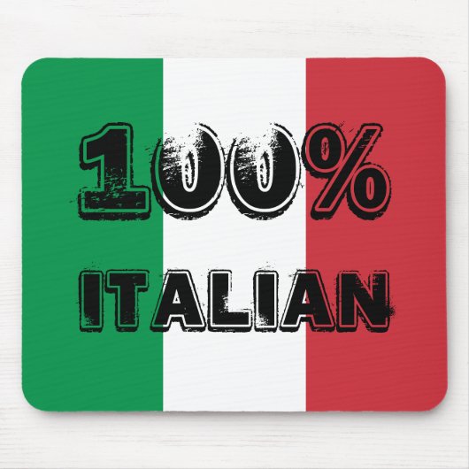 Groen Wit Rood Driekleurig 100% Italiaans Muismat (Voorkant)