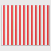 Groen, wit, rood gekleurd Stripes Patroon Cadeaupapier (Vlak)