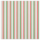 Groen, wit, rood gestreept patroon stof (Swatch)