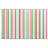 Groen, wit, rood gestreept patroon stof (Fat Quarter)