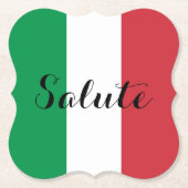 Groen Wit Rood Italiaans Kleuren Salute Kartonnen Onderzetters (Voorkant)