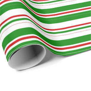 Groen, wit, rood kerstachtig patroon cadeaupapier