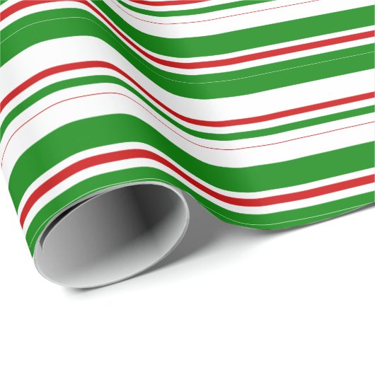 Groen, wit, rood kerstachtig patroon cadeaupapier (Rol Hoek)