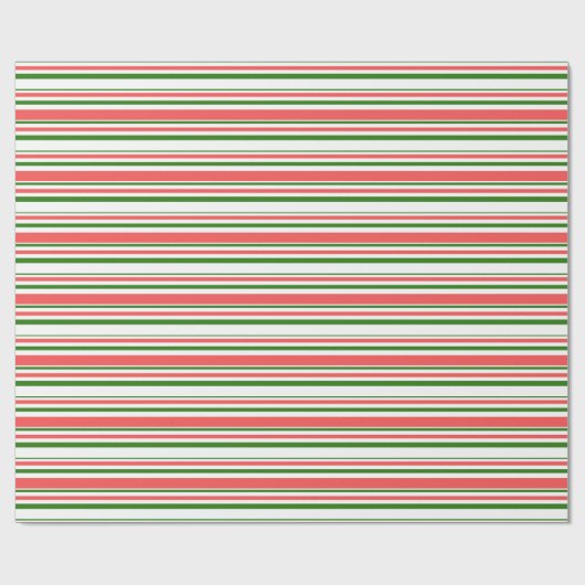 Groen, wit, rood kerstfeest met een laag glans cadeaupapier (Vlak)