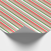 Groen, wit, rood kerstfeest met een laag glans cadeaupapier (Hoek)