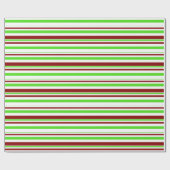 Groen, wit, rood kerststijlpatroon cadeaupapier (Vlak)