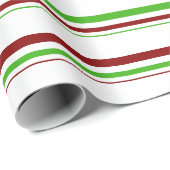 Groen, wit, rood, kerstvormig patroon cadeaupapier (Rol Hoek)
