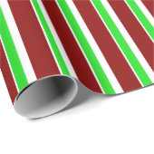 Groen, wit, rood, kerstvormig patroon cadeaupapier (Rol Hoek)