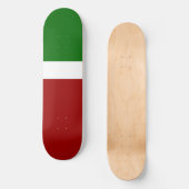 Groen Wit Rood Kleurenblok Stijlontwerp Persoonlijk Skateboard (Voorkant)