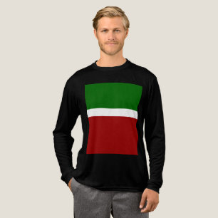 Groen Wit Rood Kleurenblok Stijlontwerp Tri-Blend Shirt